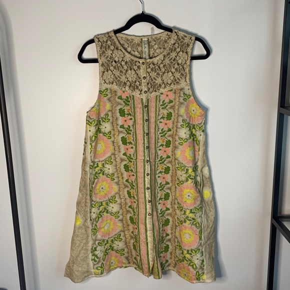 Aratta Embroidered Mini Sleeveless Shift Dress - Picture 3 of 9
